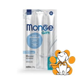 Monge Gift Puppy & Junior Pork & Milk Sticks 45g, Svinjski Štapići sa Mlekom