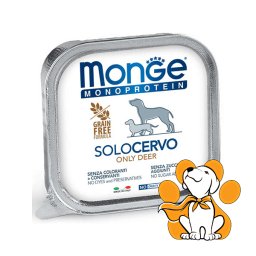 Monge Monoprotein Only Deer 150g, Ekskluzivna Pašteta sa Mesom Jelena za Pse