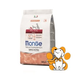 Monge Mini <10kg Adult Salmon & Rice 800g, Hrana sa Lososom za Male Odrasle Pse