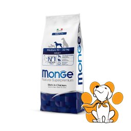 Monge Medium 10 - 32kg Adult 12kg, Suva Hrana za Odrasle Pse Srednje Veličine