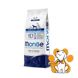 Monge Medium 10 - 32kg Puppy & Junior 12kg, Hrana za štence srednje veličine