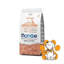 Monge All Breeds Puppy and Junior Salmon & Rice 2.5kg, Hrana za Zdrav Razvoj