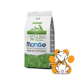 Monge All Breeds Rabbit with Rice & Potatoes 2.5kg, Prilagođeno za Sve Rase Pasa