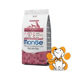 Monge All Breeds Monoprotein Beef & Rice 2.5kg, Hrana za Pse Bogata Proteinima