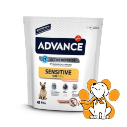 Advance Sensitive Mini, od 1kg do 10kg, 800g, Losos & Pirinač, Za osetljive pse