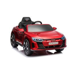 Audi RS E-Tron GT Licencirani Dečiji auto na akumulator sa kožnim sedištima i mekim gumama - Crveni