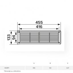 ERA ZALUZINA 4513RP BELA (455x133 mm)