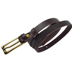 Retro tamno braon slim ženski kožni kaiš