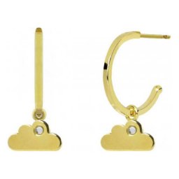 Ženske victoria cruz areca cloud gold mindjuše sa swarovski belim kristalom ( a3815-07dt )