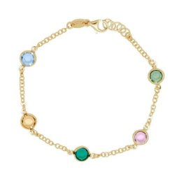 Victoria cruz basic multicolor gold narukvica sa swarovski kristalima ( a0961-mdp )
