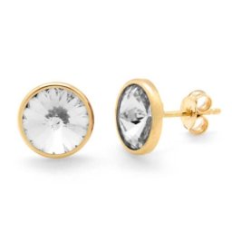 Victoria cruz basic gold mindjuše sa swarovski kristalom ( a2520-07dt )