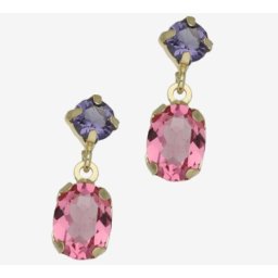 Victoria cruz sabina rose gold mindjuše sa swarovski kristalima ( a4312-04dt )