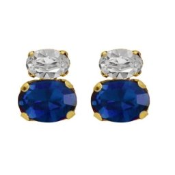 Victoria cruz gemma sapphire gold mindjuše sa swarovski kristalima ( a4513-08dt )