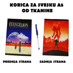Neon Genesis Evangelion korica za svesku A5 od tkanine anime