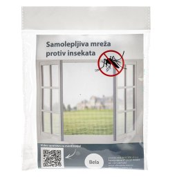 Mreža za prozore samolepljiva - bela / 100×100 cm