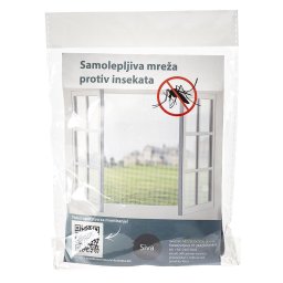 Mreža za prozore samolepljiva - siva / 150×150 cm