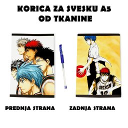 Kuroko no Basuke (Kuroko's Basketball) korica za svesku A5 od tkanine anime