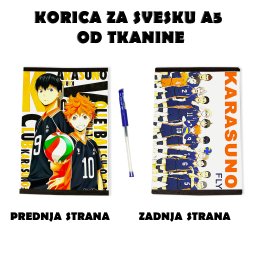 Haikyu!! korica za svesku A5 od tkanine anime