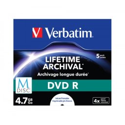 VERBATIM M-DISCKAMENI" PRINTABLE 4.7GB/4X 43821 JEWEL CASE