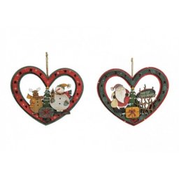 Novogodišnje ukras srce drveno 21cm ( 16164 )