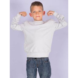 Light grey basic hoodie for young people