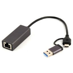 USB 3.1 plus USB Type-C na LAN RJ-45 ženski, Gembird A-USB3AC-LAN-01