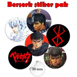 Berserk anime Stikeri - Nalepnice 50 mm (6 kom)