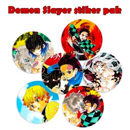 Ubica Demona (Demon Slayer: Kimetsu no Yaiba) anime stikeri - Nalepnice 50 mm (6 com)