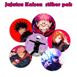Jujutsu Kaisen anime stikeri - nalepnice 50 mm (6 com)