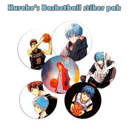 Kuroko no Basuke (Kuroko's Basketball) anime stikeri - nalepnice 50 mm (6 com)