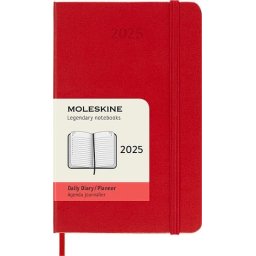 Moleskine datumirana (dnevna) beležnica tvrdi povez Scarlet Red PK