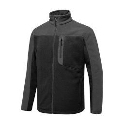 10914 Dewberry Zippered Mens Fleece Jacket-BLACK