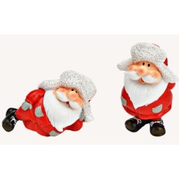 Viter novogodišnja figura deda mraz sa ruskom kapom 7xh10x6cm ( 10040022 )