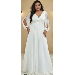 Haljina za vencanje od muslina i čipke na pojasu