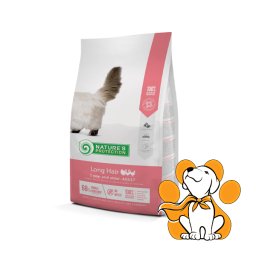 Nature's Protection Adult Long Hair Poultry 7kg, Piletina i Ćuretina