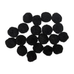 Crafty pom pom crna 20mm 20K