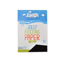 Papir flocking A4 black 80g
