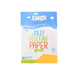 Papir flocking A4 yellow 80g