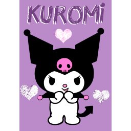 Kuromi And My Melody anime poster od tkanine 20х29 cm