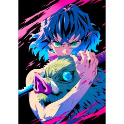 Anime poster od tkanine 20х29 cm Ubica Demona (Demon Slayer: Kimetsu no Yaiba)