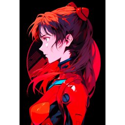 Neon Genesis Evangelion Asuka anime poster od tkanine 20х29 cm