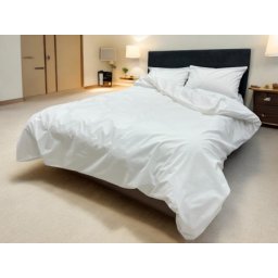 Posteljina Saten GLAT Bela boja 200x220cm ( VLK000467-satenbela )
