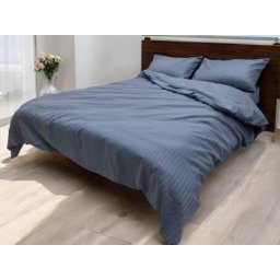 Posteljina Saten pruga Teget boja 200x220cm 100% pamuk ( VLK000273-tegetboja )