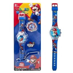 Super Mario svetleći digitalni dečiji sat sa rotirajućim poklopcem