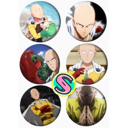 One Punch Man Paket set bedževi 37mm anime (6 kom)