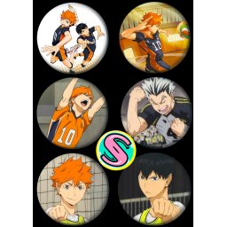 Kuroko's Basketball Paket set bedževi 37mm anime (Kuroko no Basuke) (6 kom)