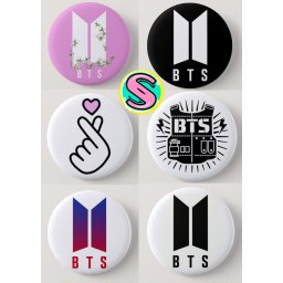 Paket set bedževi 37mm BTS (6 kom)