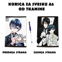 Black Butler korica za svesku A5 od tkanine anime