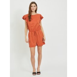 Orange short jumpsuit with tie VILA Isabel - Women