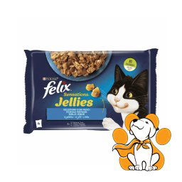Purina Felix Sensation Sos Sa Lososom i Pastrmkom 4x85g, Vlažna Hrana Za Mačke